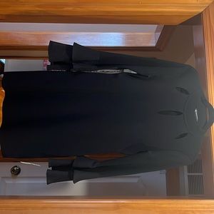 Black dress with ruffle sleeve